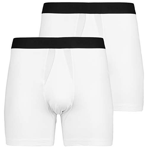 Stance Mens Boxer Brief Standard 6in 2 Pack White Medium