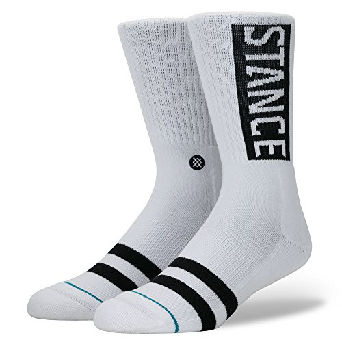 Stance Mens Crew Sock OG White Small