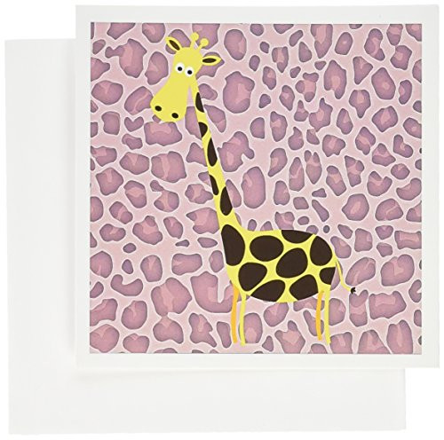 3dRose Pink Leopard Print Giraffe Art Cute Animals Greeting Cards 6 x 6 Set of 12 gc562742 3dRose Pink Leopard Print Giraffe Art Cute Animals Greeting Cards 6 x 6 Set of 12 gc562742