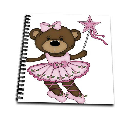3dRose db2111463 Cute Little Ballerina Bear Illustration Mini Notepad 4 x 4
