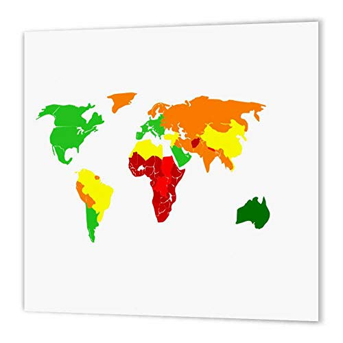 3dRose ht2044131 Print of The World in Vivid Colors Iron on Heat Transfer for White Material 8 x 8