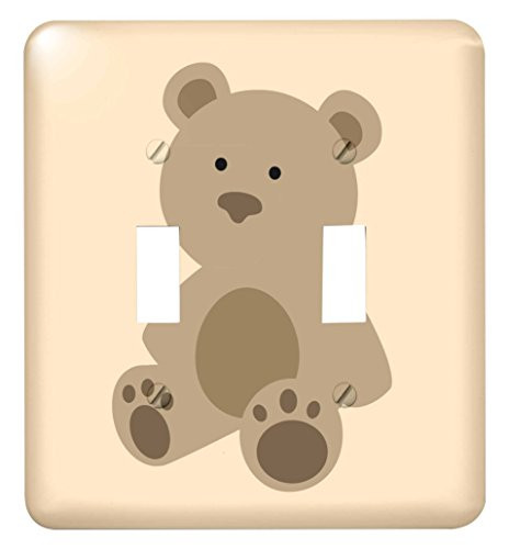 3dRose lsp2242282 Cute Teddy Bear Double Toggle Switch