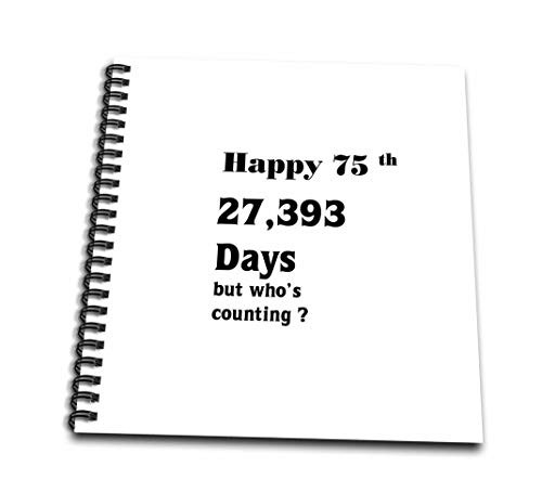 3dRose db2039922 Print of Funny 75th Birthday or AnniversaryMemory Book 12 by 12