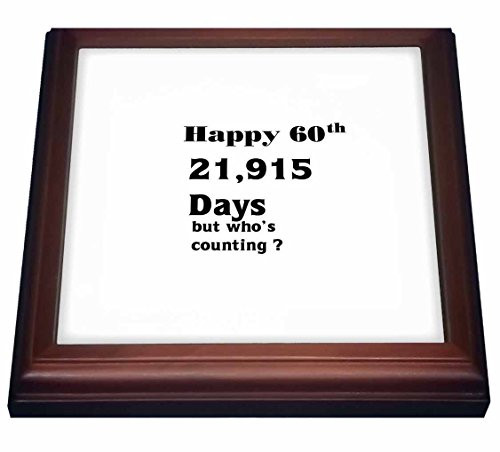 3dRose Print of Funny 60th Birthday or Anniversary Trivet with Ceramic Tile 8 x 8 Brown 3dRose Print of Funny 60th Birthday or Anniversary Trivet with Ceramic Tile 8 x 8 Brown
