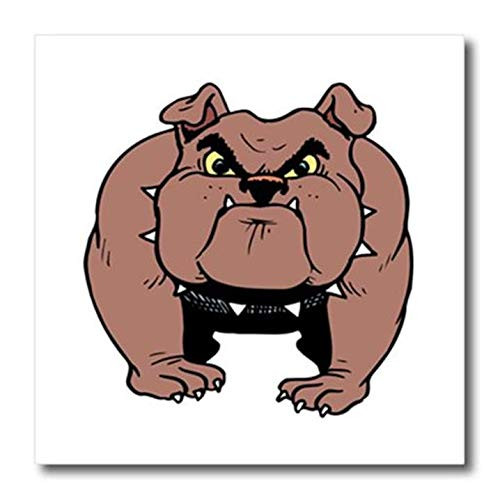 3dRose Cute Cartoon BulldogIron On Heat Transfer 6 by 6inch for White Material ht478872