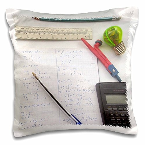 3dRose PhotographyMathematics Equations Calculatorfor Maths Nerd Teacher Geek Tutor StudentPillow Case 16inch pc1130811