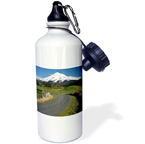 3dRose Road Mt Taranaki Mt Egmont North Island New ZealandAU02 DWA4993 David Wall Sports Water Bottle 21 oz White 3dRose Road Mt Taranaki Mt Egmont North Island New ZealandAU02 DWA4993 David Wall Sports Water Bottle 21 oz White