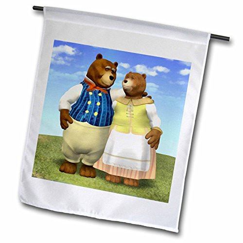 3dRose Papa Mama Bear Garden Flag 12 by 18 3dRose Papa Mama Bear Garden Flag 12 by 18