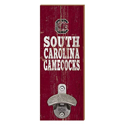 NCAA Legacy South Carolina Fighting Gamecocks Wall Mount Bottle Opener 35x12 One Size Wood