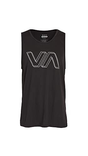 RVCA Sport Va Offset Tank Top Black Medium