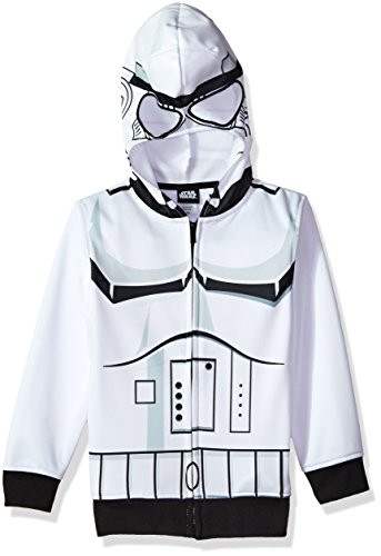 Star Wars Big Boys Stormtrooper Fleece Zip Costume Hoodie whiteblack Medium12