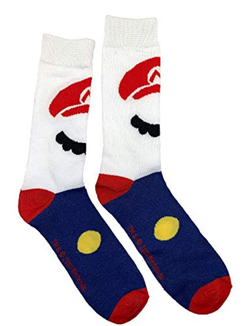 Super Marion Bros Mario Crew Sock Pair White Super Marion Bros Mario Crew Sock Pair White