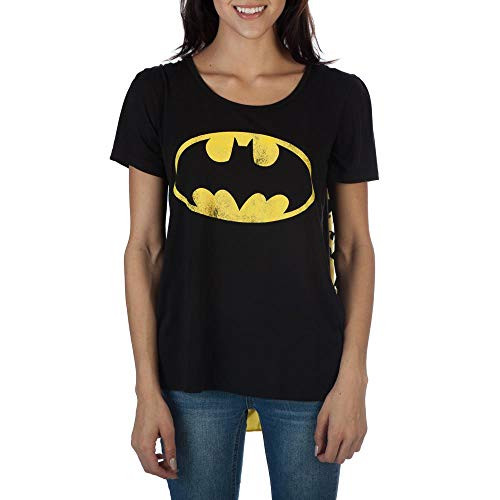Batman Womens Interchangeable Cape Costume Tee Shirt Small Black