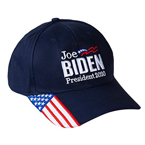 Joe Biden 2020 Hat for President Election Campaign Baseball Cap Adjustable Dad Hat Additional 2pcs Joe Biden Campaign Buttons Navy Blue