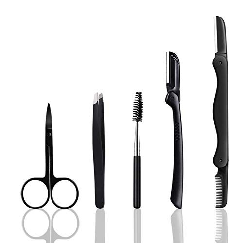 Eyebrow Razor 5 in 1 Eyebrow Kit Professional Eyebrow Grooming Set Eyebrow Trimmers Set for Women and Men Including Brow Razors Trimmer Brush Eyebrow Scissors Slant Tweezers Eyebrow Razor 5 in 1 Eyebrow Kit Professional Eyebrow Grooming Set Eyebrow Trimmers Set for Women and Men Including Brow Razors Trimmer Brush Eyebrow Scissors Slant Tweezers