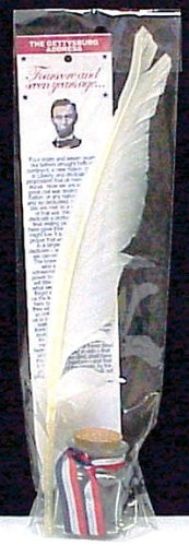 The Gettysburg Address with Quill and Ink Well