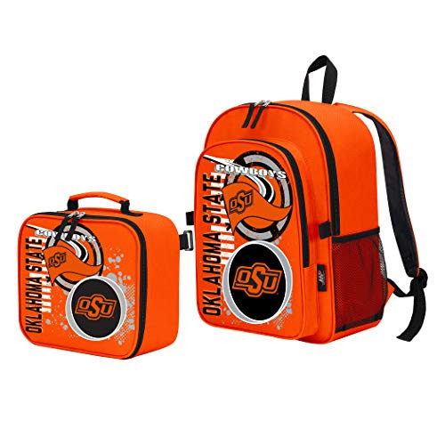 Oklahoma State Cowboys Accelerator Backpack  Lunch Kit Set 16 x 95 x 12