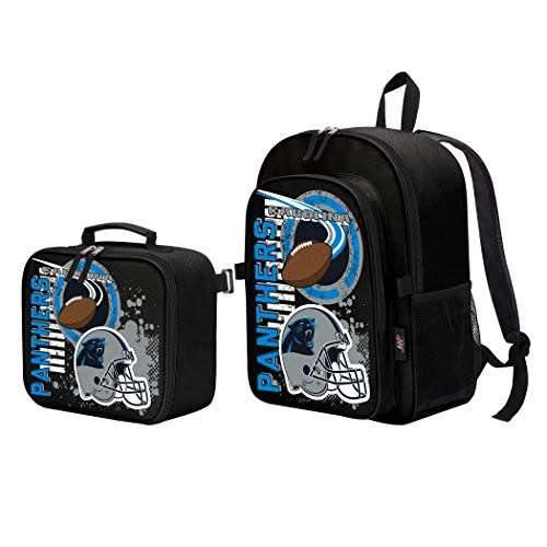 NFL Carolina Panthers Accelerator Backpack  Lunch Kit Set 16 x 95 x 12