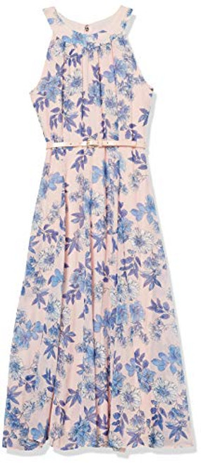 Tommy Hilfiger Womens Chiffon Midi Dress Ballerina PinkLight Blue 6