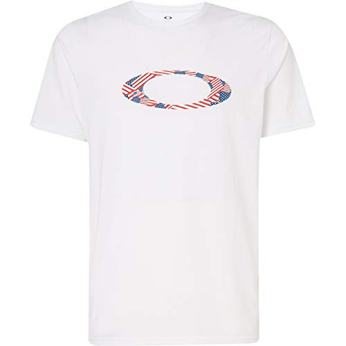 Oakley Mens Ellipse USA Pattern Tee White XL