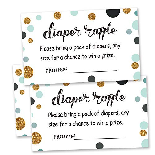 50 Fashion Diaper Raffle Tickets for Baby Shower Invitation Inserts Baby Shower Game Cards