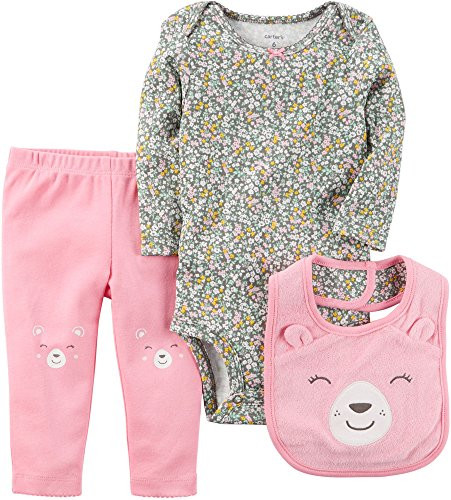 Carters Baby Girls 3 Piece Character Set 9 Months