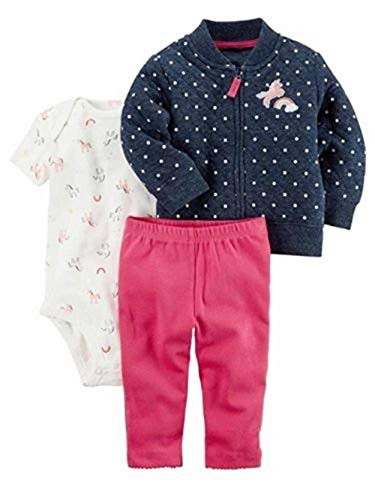 Carters 3 Piece Unicorn Jacket Shirt  Pants Set 9 Month