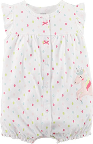 Carters Baby Girls Unicorn Snapup Cotton Romper 18 Months