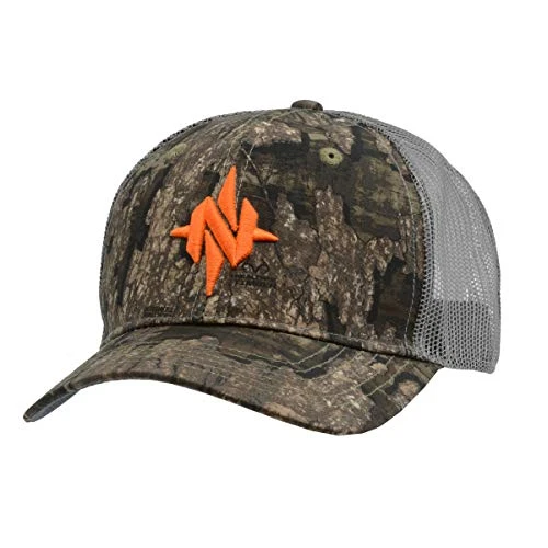Nomad Mens Standard Mark Camo Trucker Hat Realtree Timber OSFA