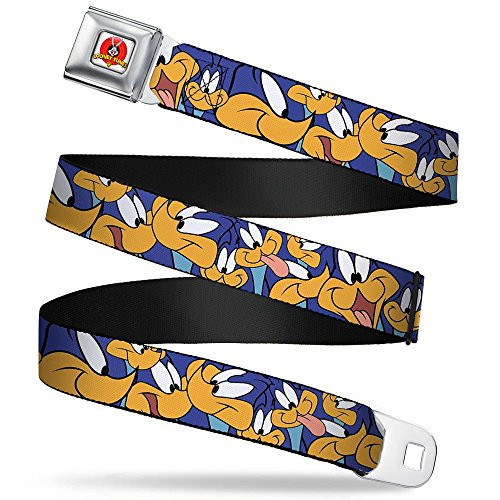 BuckleDown Mens Seatbelt Belt Road Runner Kids Hunter Expressions Stacked 10 Wide2036 Inches