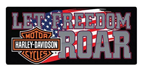Harley-Davidson Freedom Roar B&S Embossed Tin Sign, 18 x 8 inches 2010791