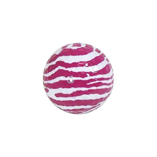 Golf Balls, Nitro Novelty Zebra, 3 Pack, Pink