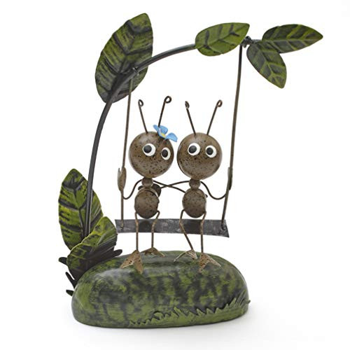 The Lakeside Collection Metal Ants Tree Branch Swinging Garden Statue  Outdoor Home Accent