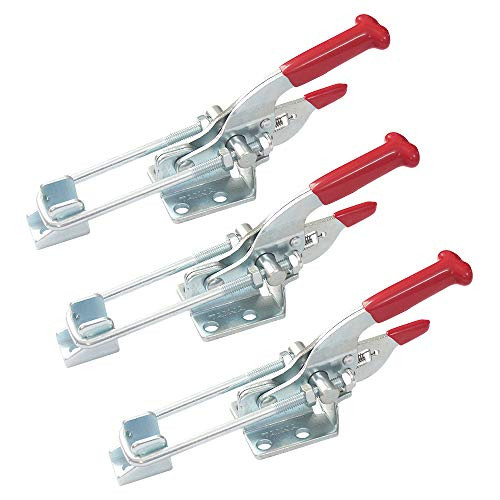 3PACK Heavy Duty Toggle Clamps 2000lbs Capacity Adjustable Latch U Bolt Selflock Toggle Latch 3PCS