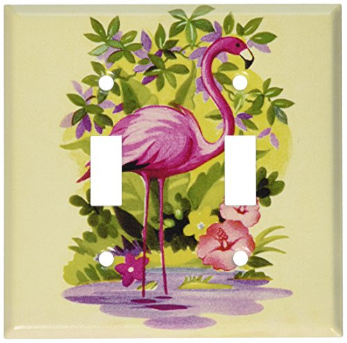 Art Plates - Pink Flamingo Switch Plate - Double Toggle