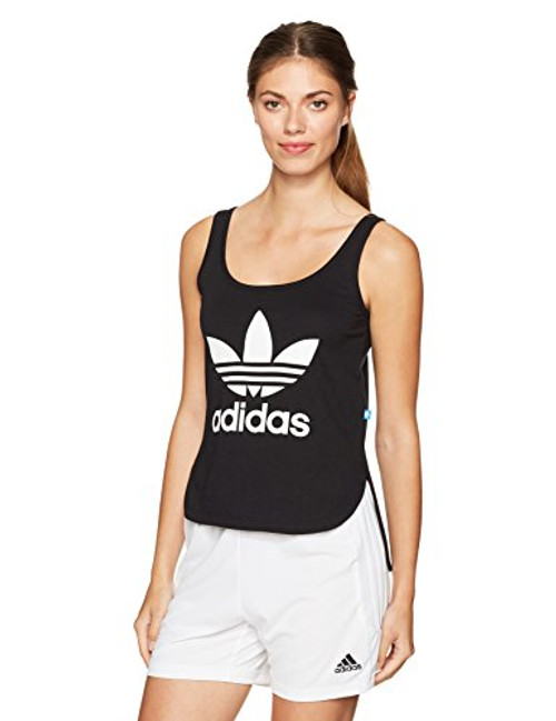 adidas Originals Womens Tops Loose Crop Tank Black Medium