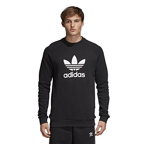 adidas Originals Mens Trefoil WarmUp Crew Sweatshirt black Large