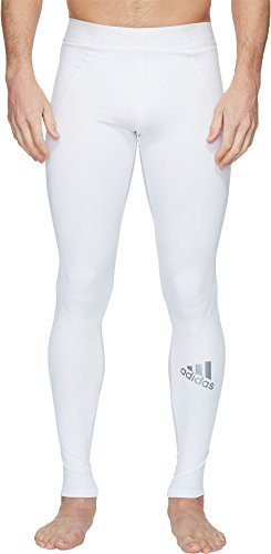 adidas Mens Alphaskin Sport Long Tights White Medium