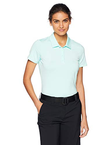 adidas Golf Womens Ultimate 365 Short Sleeve Polo Clear Mint Heather Large