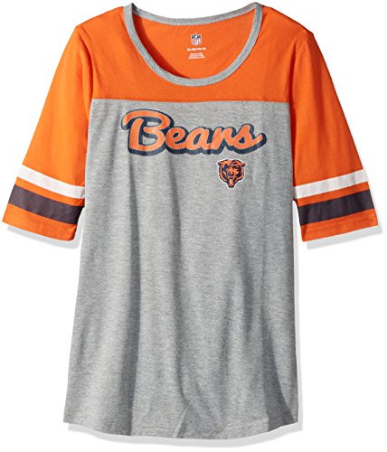 NFL Girls 716 FanTastic Short Sleeve TeeHeather GreyXL16 Chicago Bears