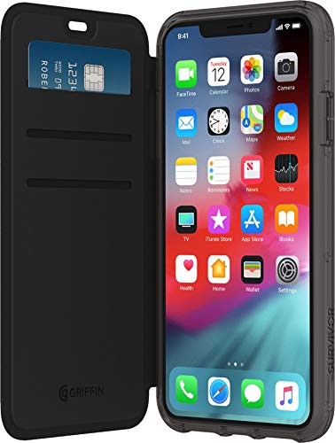 Griffin Survivor GIP018BKC Clear Wallet Case for Apple iPhone Xs Max BlackTransparent