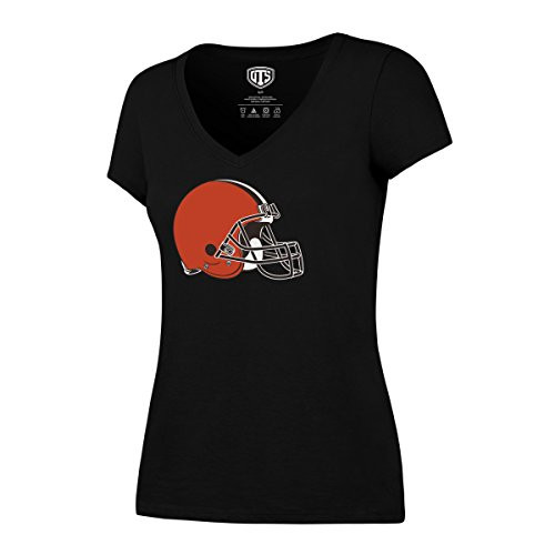 OTS NFL Cleveland Browns Womens Rival VNeck Tee Logo Small