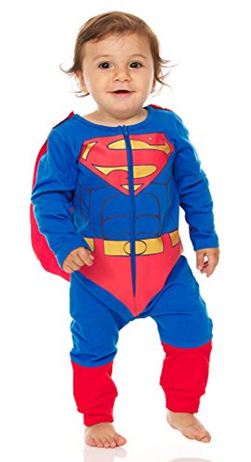 DC Comics Superman Costume for Boys Baby Boy Costume Infant Superman Clothes Superhero Costumes for Babies BlueRedYellow 12 Months