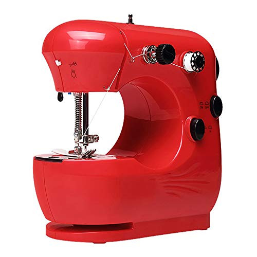 TPSKY Portable Sewing Machine Household Sewing Machines MultiFunction Mini Sew Machine Adjustable 2Speed Machine with Foot Pedal Sewing Machine for Beginners Kids DIYRed
