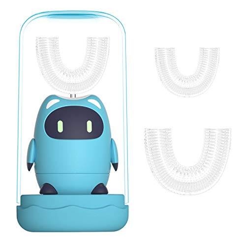 Autobrush Toothbrush for Kids Ultrasonic Electric Toothbrush with 2 Different Size UShape Brush Head Toddlers Sonic Auto Brush Design for Childrens Gift 212 Blue Autobrush Toothbrush for Kids Ultrasonic Electric Toothbrush with 2 Different Size UShape Brush Head Toddlers Sonic Auto Brush Design for Childrens Gift 212 Blue