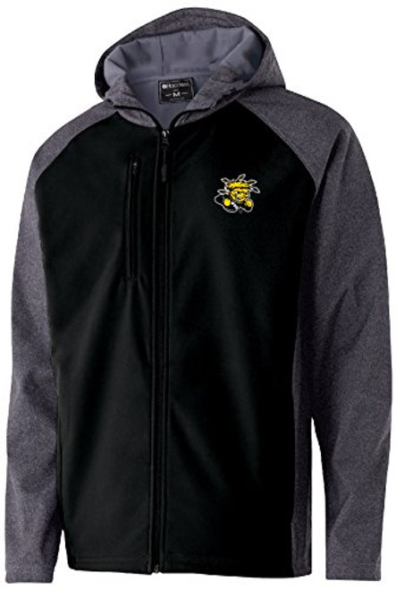 NCAA Wichita State Shockers Mens Raider Soft Shell Jacket XLarge Carbon PrintBlack NCAA Wichita State Shockers Mens Raider Soft Shell Jacket XLarge Carbon PrintBlack