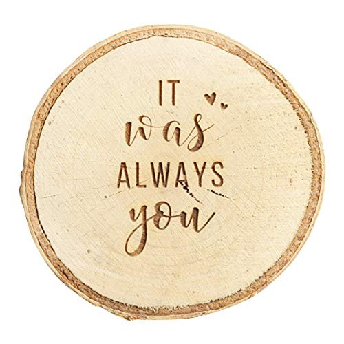 Koyal Wholesale Engraved Wedding Ring Box Real Wood Engagement Ring Box Wedding Ring Bearer Wedding Box for Rings Rustic Ring Box Proposal Box It was Always You Birch