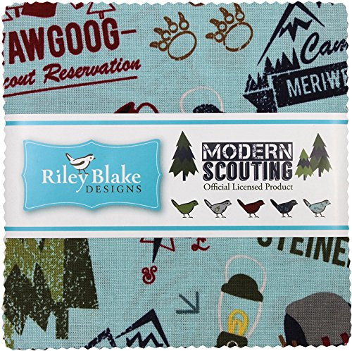 Modern Scouting 5" Stacker 42 5-inch Squares Charm Pack Riley Blake Designs 5-6200-42 Modern Scouting 5" Stacker 42 5-inch Squares Charm Pack Riley Blake Designs 5-6200-42