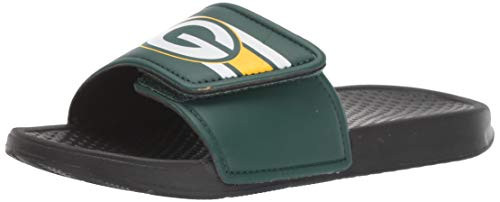 NFL Green Bay Packers Youth Legacy Sport Slide Flip Flop Sandals Team Color Medium  Youth 131