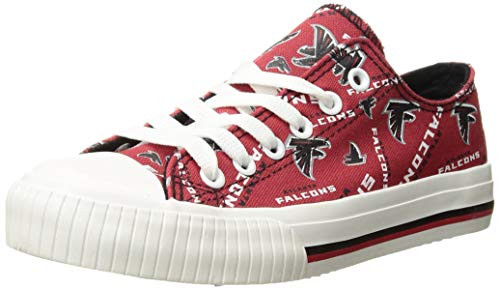 FOCO NFL Womens Low Top Repeat Print Canvas Shoe Atlanta Falcons Large